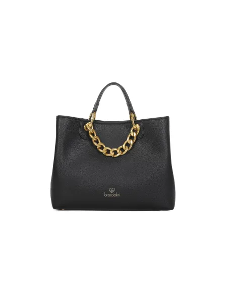 Borsa donna con accessorio in catena Bracciali Beth Jewels, nera