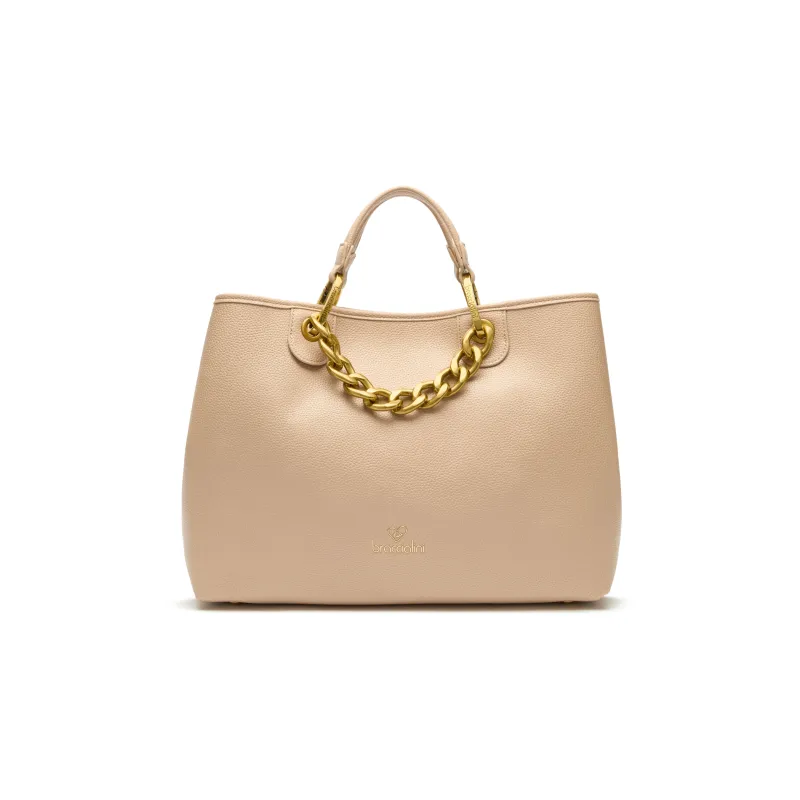 Braccialini Beth Jewels Large Handbag, taupe