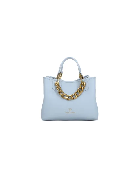 Borsa media con accesorio in catena Braccialini Beth Jewels, celeste