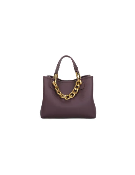 Borsa media con accesorio in catena Braccialini Beth Jewels, bordeaux