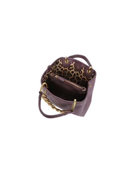 Borsa media con accesorio in catena Braccialini Beth Jewels, bordeaux