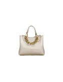 Borsa media con accesorio in catena Braccialini Beth Jewels, platino