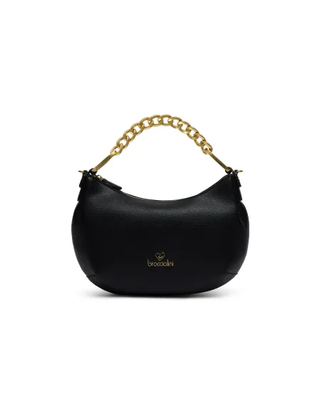 Braccialini Beth Jewels Hobo-Tasche, Eleganz & Gold-Detail, schwarz