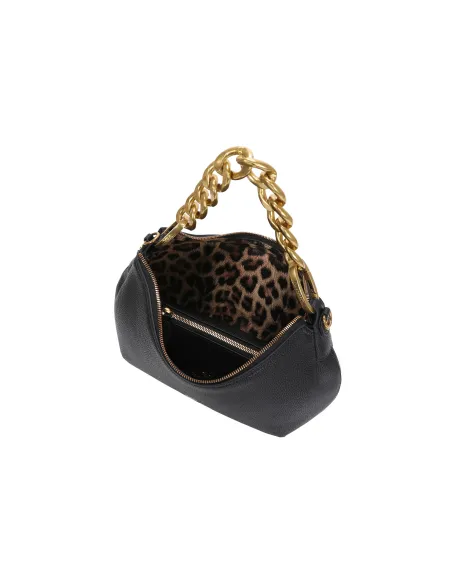 Braccialini Beth Jewels Hobo-Tasche, Eleganz & Gold-Detail, schwarz