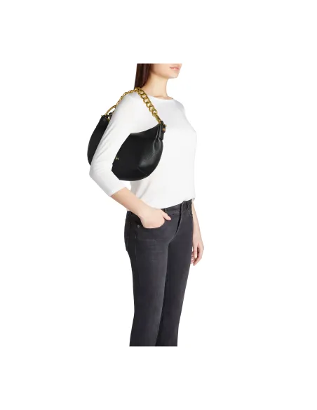 Braccialini Beth Jewels Hobo-Tasche, Eleganz & Gold-Detail, schwarz