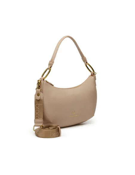 Braccialini Beth Jewels Hobo-Tasche, Eleganz & Gold-Detail, taupe