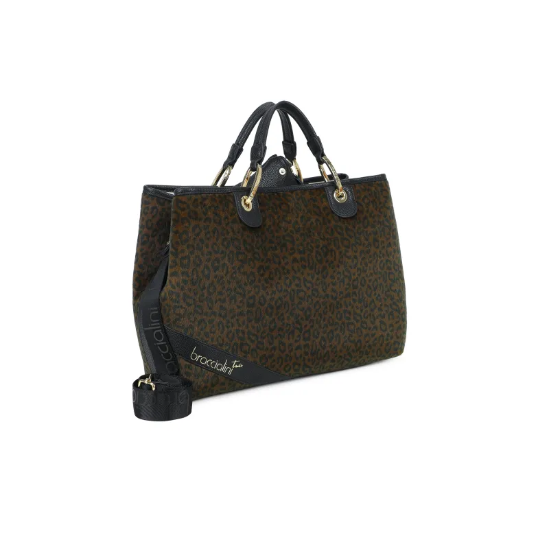 Borsa a mano Braccialini Beth Animalier, leopard 2