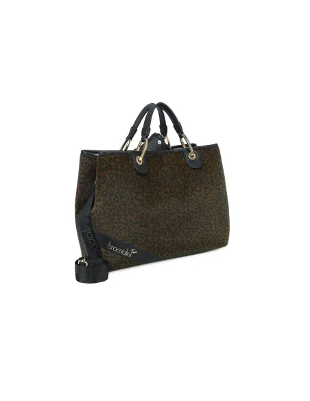 Borsa a mano Braccialini Beth Animalier, leopard