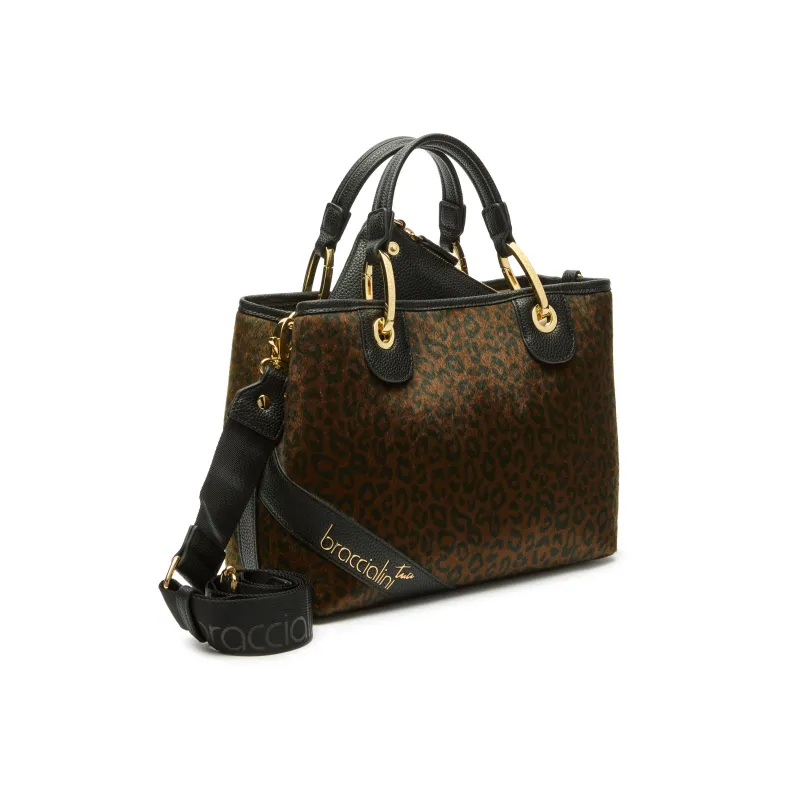 Borsa a mano media Braccialini Beth Animalier 2