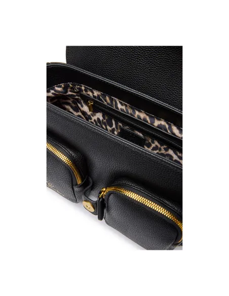 Braccialini Jinny Jewels Shoulder Bag, Gold Details & Compact Elegance, black