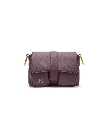 Braccialini Jinny Jewels Shoulder Bag, Gold Details & Compact Elegance, bordeaux
