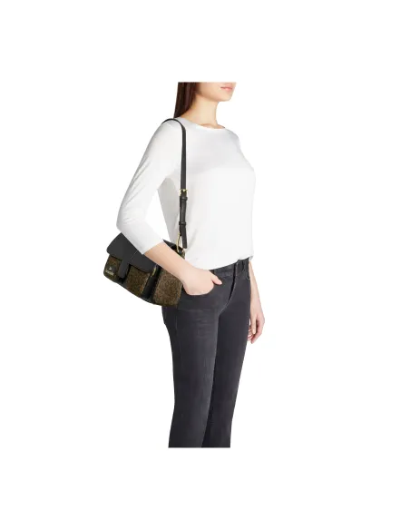 Braccialini Jinny Animalier Shoulder Bag, Wild Elegance & Gold Details