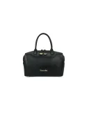 Braccialini Sara Leather Bowler Bag, Minimal Elegance, black