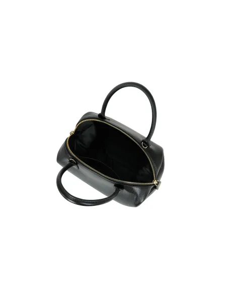 Braccialini Sara Leather Bowler Bag, Minimal Elegance, black