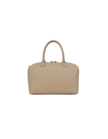 Braccialini Sara Leather Bowler Bag, Minimal Elegance, sand