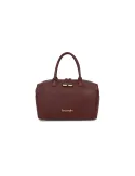 Braccialini Sara Leather Bowler Bag, Minimal Elegance, bordeaux