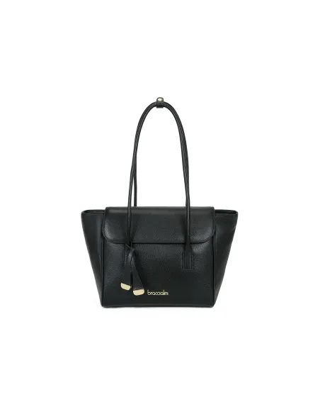 Shopping in pelle Braccialini Sara, nera