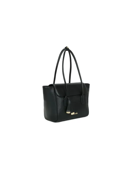 Braccialini Sara Shopper Tasche, Schlichte Eleganz aus Leder, schwarz