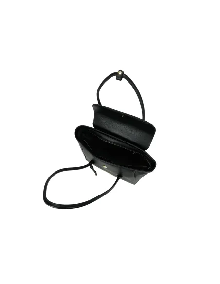 Braccialini Sara Leather Shopper, Minimal Elegance & Style, black