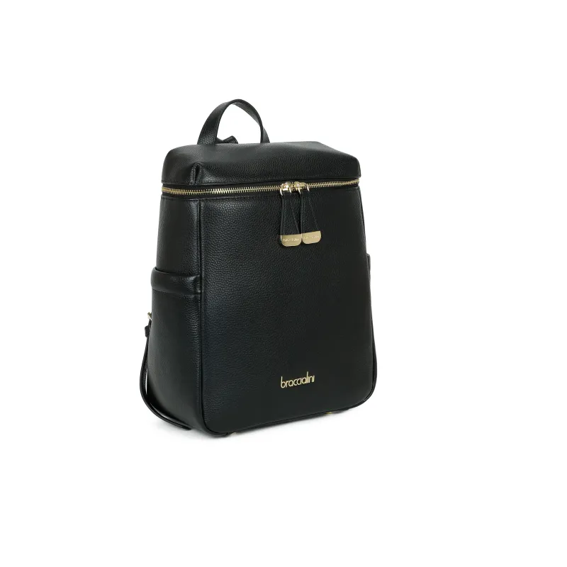 Zaino donna in pelle Braccialini Sara, nero 2