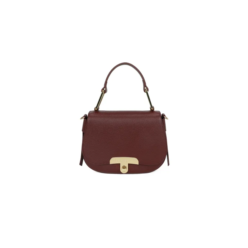 Braccialini Michelle Leather Handbag, Gold Clasp &...