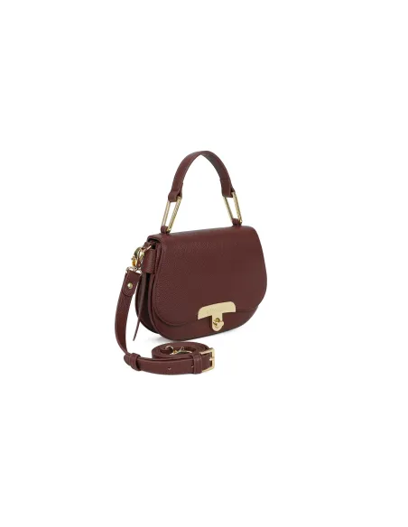 Braccialini Michelle Handtasche, Goldverschluss & Eleganz, bordeaux