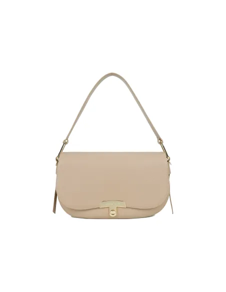 Borsa a spalla in pelle Braccialini Michelle, beige