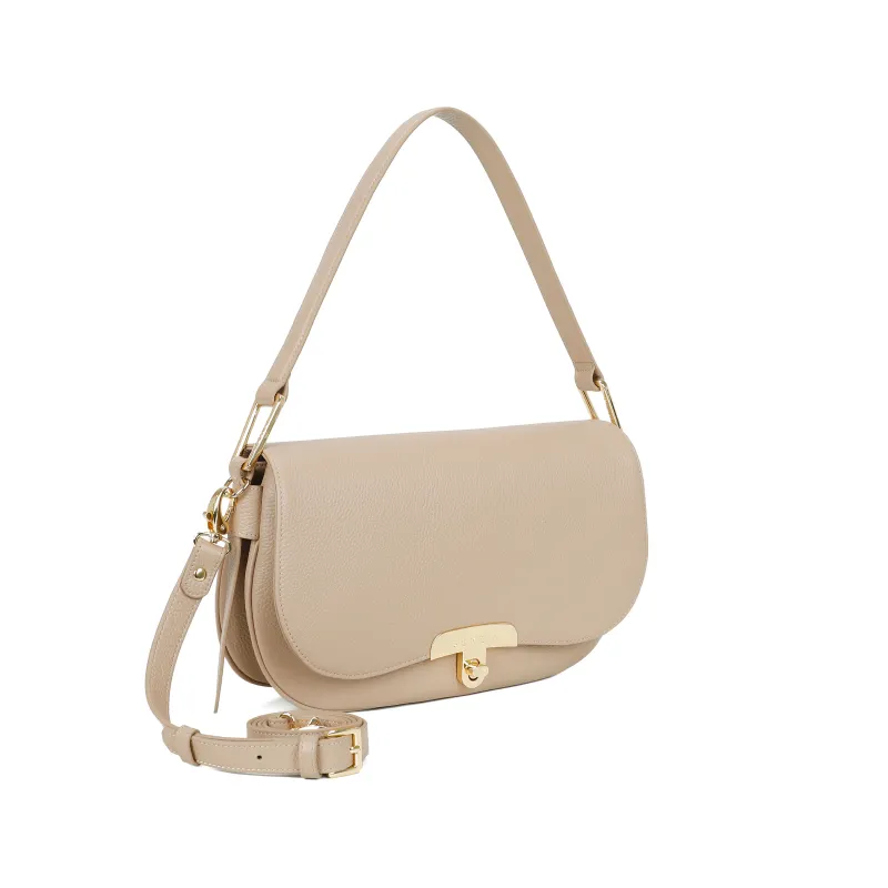 Borsa a spalla in pelle Braccialini Michelle, beige 2