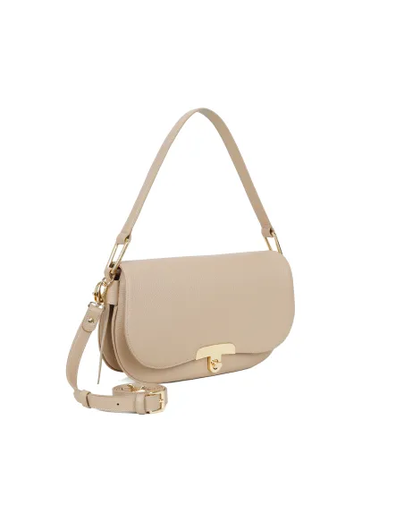 Borsa a spalla in pelle Braccialini Michelle, beige