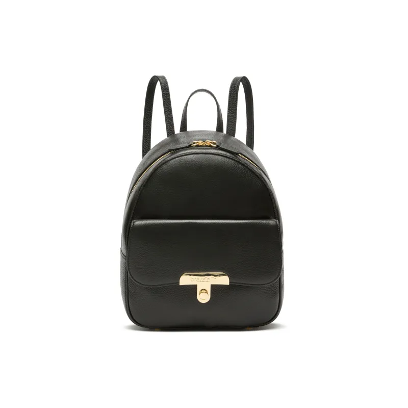 Braccialini Michelle Rucksack, Elegantes Leder, schwarz