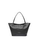 Braccialini Ariel Shopping Bag in soft leather, black