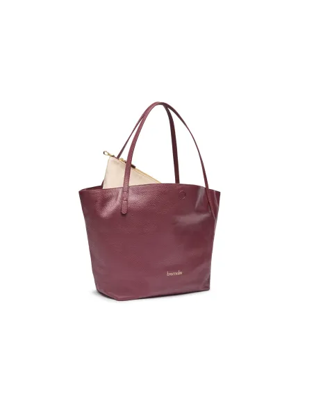 Braccialini Ariel Shopper Tasche aus Leder, bordeaux