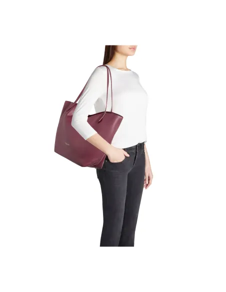 Shopping in pelle Braccialini Ariel, bordeaux