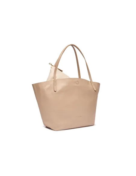 Braccialini Ariel Shopper Tasche aus Leder, sand