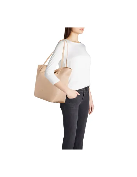 Braccialini Ariel Shopper Tasche aus Leder, sand