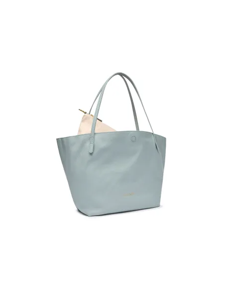 Braccialini Ariel Shopping Bag in soft leather, light blue