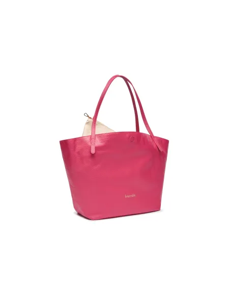 Shopping in pelle Braccialini Ariel, fucsia