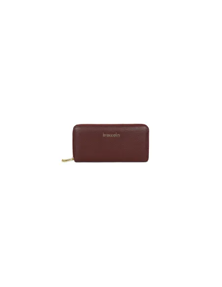 Braccialini Basic Zip Around leather Wallet, bordeaux