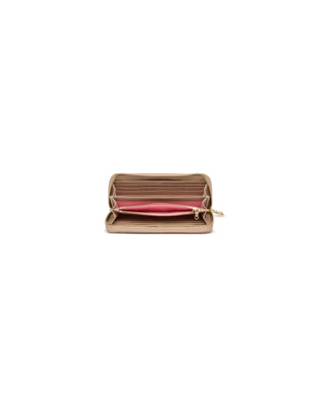 Braccialini Basic Zip Around leather Wallet, taupe