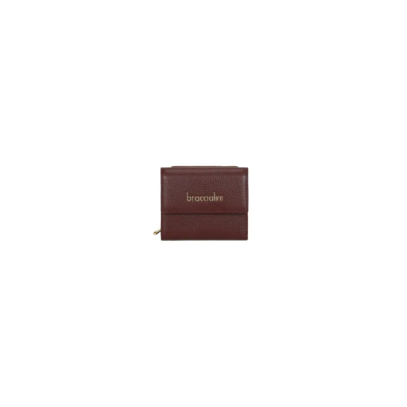 Basic Small leather Wallet Braccialini, bordeaux