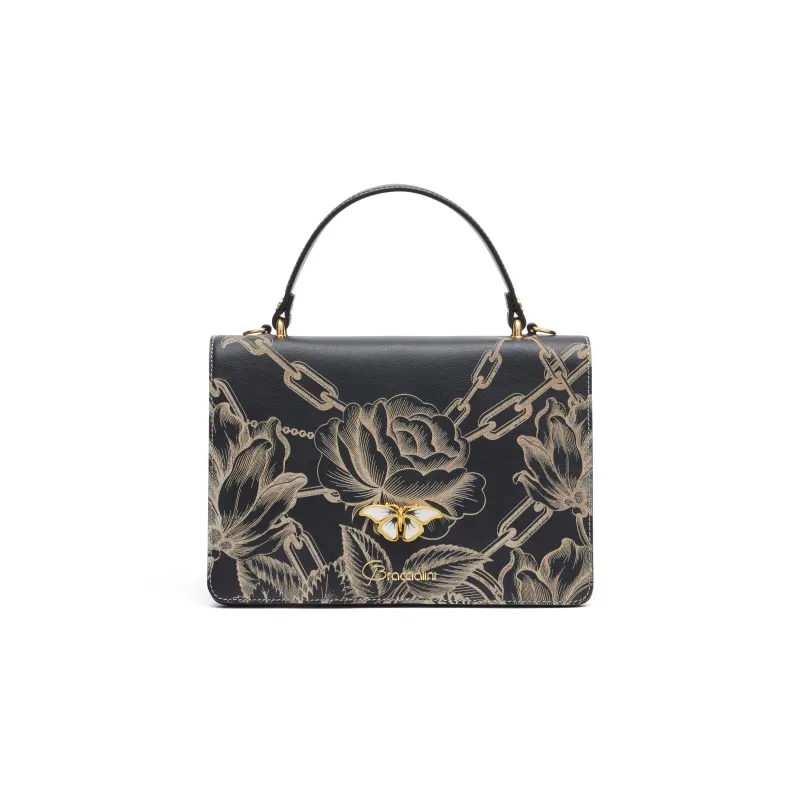 Penelope leather handbag Braccialini floral