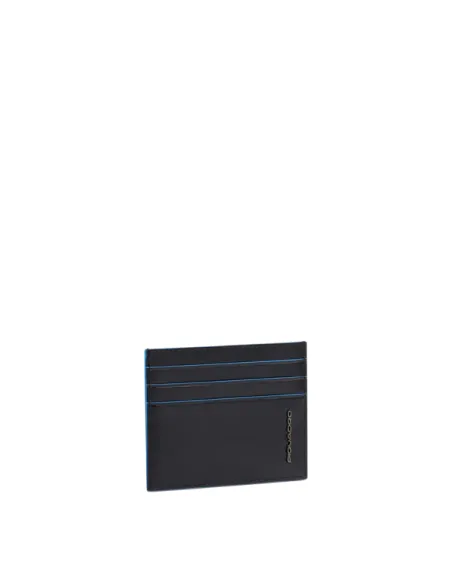 Portacarte uomo sottile Piquadro Blue Square, nero