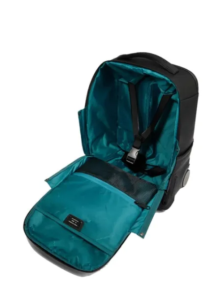 Piquadro Corner Underseat Cabin Trolley Backpack with Laptop Pocket, black