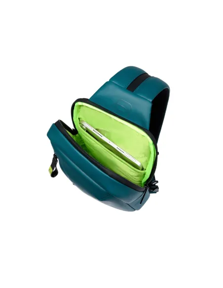 Monospalla uomo porta iPad®mini indossabile a zaino Piquadro C2OW, ottanio