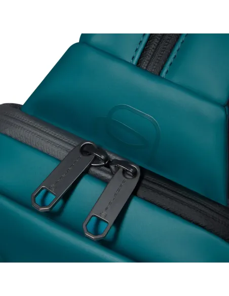 Piquadro C2OW mono sling bag/backpack, teal