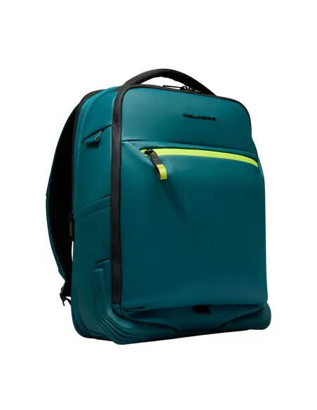 Piquadro Corner Rucksack  15,6" Laptop | Wasserabweisend & Erweiterbar, teal