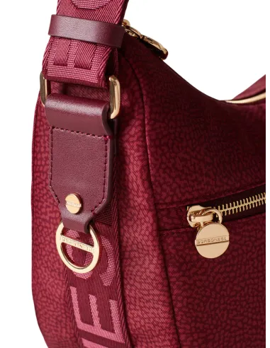 Borbonese luna bag small, merlot