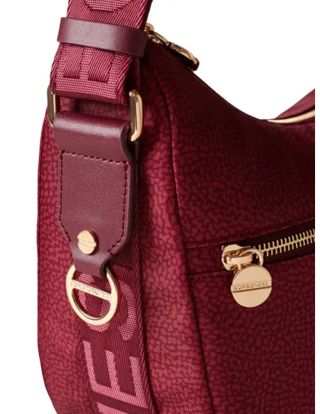 Borbonese luna bag small, merlot