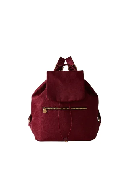 Borbonese Damenrucksack mit Klappe, merlot