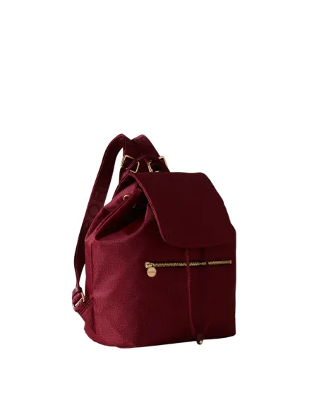 Borbonese Damenrucksack mit Klappe, merlot
